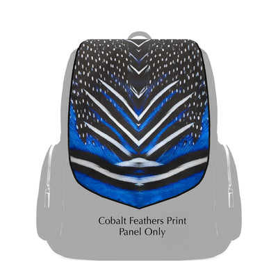 Panel Only in Cobalt Feathers Print