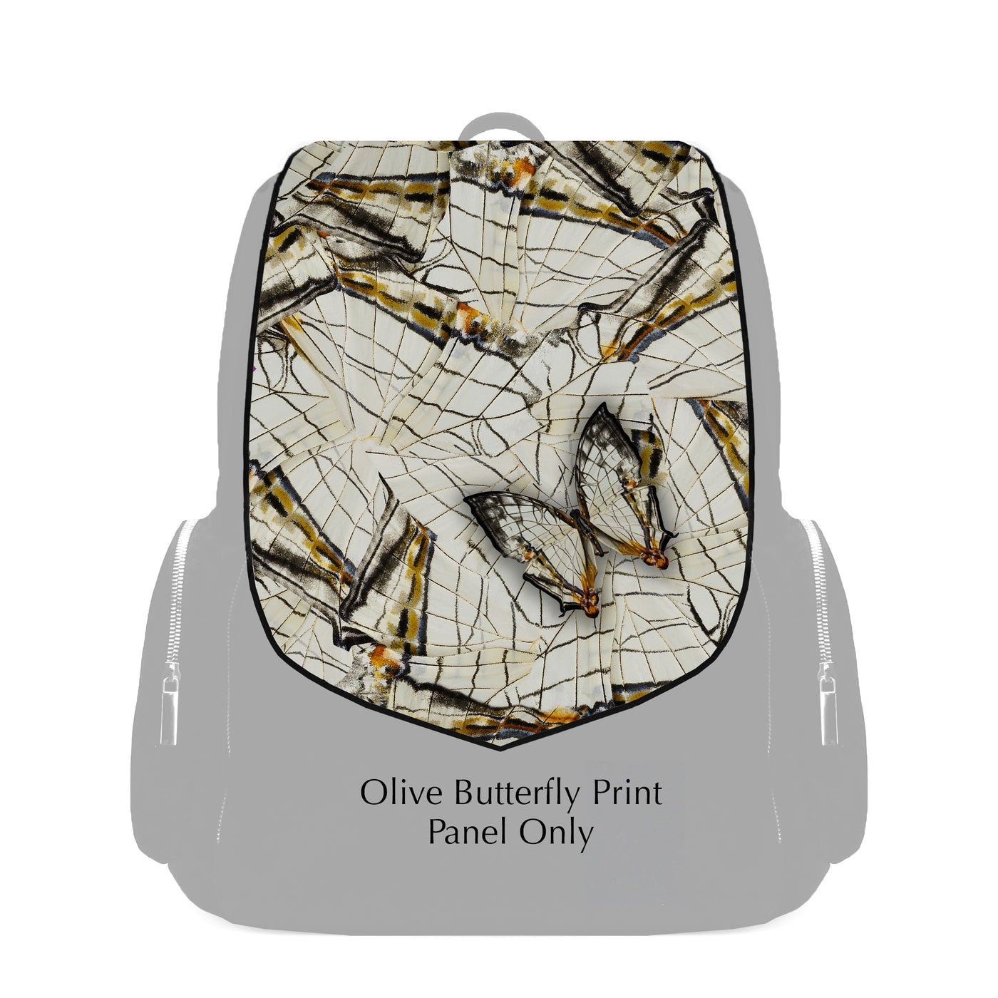 Panel Only in Olive Butterfly Print