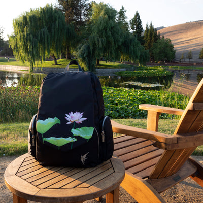 Laptop Backpack with the White Lotus Print
