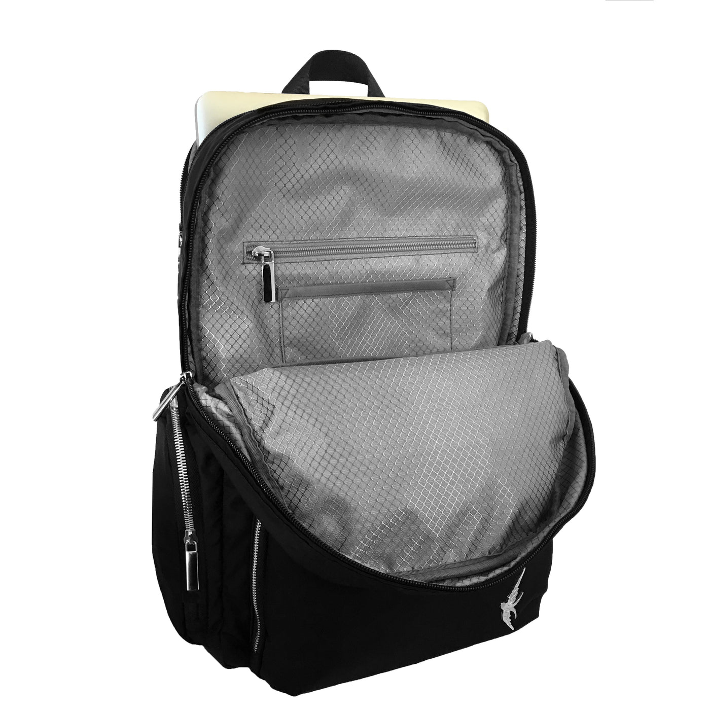 Laptop Backpack - All Black - No Prints